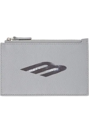 Balenciaga Long porte-carte gris à compartiment à monnaie