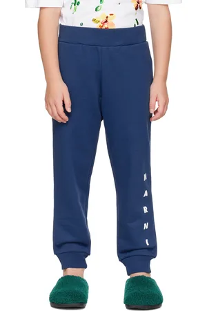 Marni Enfant | Pantalon de survêtement bleu à logo imprimé