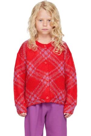 Burberry Enfant | Cardigan rouge à carreaux