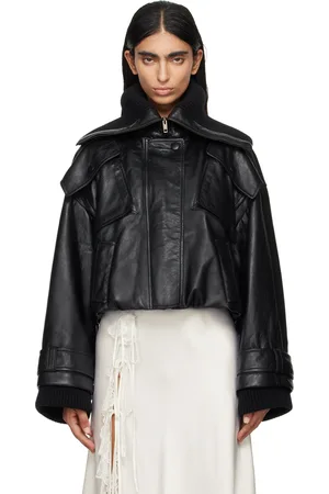 Chloé Blouson écourté noir en cuir