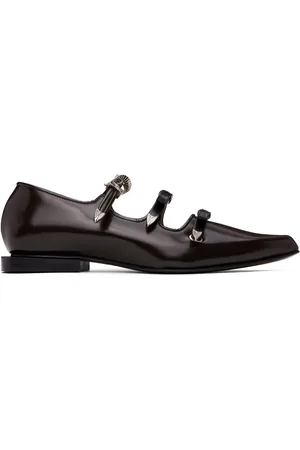 TOGA PULLA Ballerines brunes à bout pointu exclusives à SSENSE