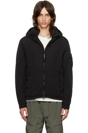 C.P. Company Blouson noir en Chrome-R à capuche
