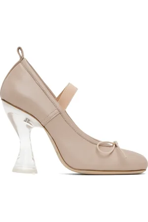 Simone Rocha Chaussures de style ballerine à talon sablier roses