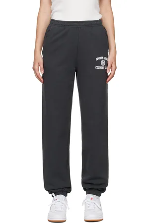 Sporty & Rich Pantalon de survêtement gris à armoiries de style collégial