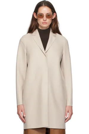 Harris Wharf London Manteau blanc cassé à coupe cocon