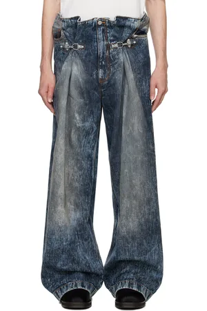 Acne Studios Jean bleu à ornements à clip
