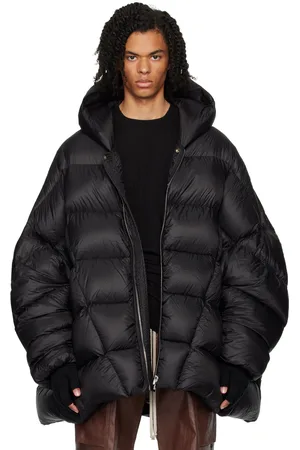 Rick Owens Blouson surdimensionné Peter noir rembourré en duvet à capuche - Porterville
