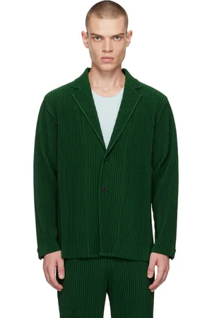 Issey Miyake Veston plissé Tailored 1 vert