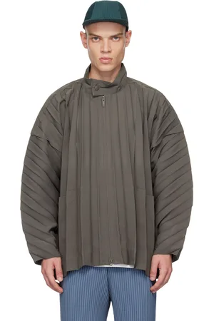 Issey Miyake Manteau Edge gris