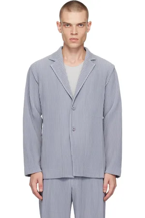 Issey Miyake Veston plissé Tailored 1 gris
