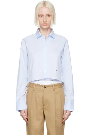 HOMMEGIRLS Chemise écourtée bleue