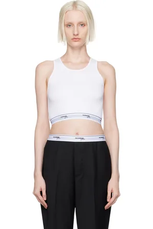 HOMMEGIRLS Débardeur écourté blanc