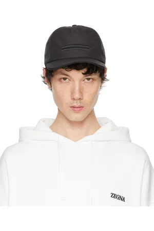 Ermenegildo Zegna Casquette de baseball noire en taffetas technique