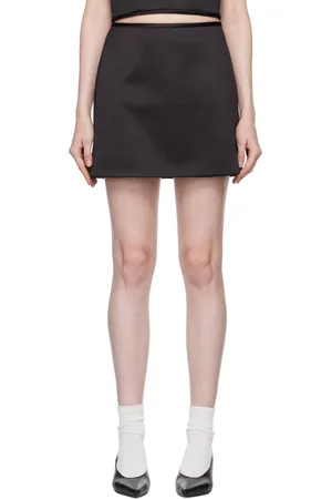 Marc Jacobs Minijupe noire en satin duchesse