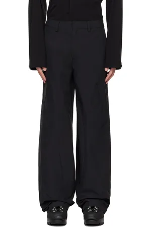 HELIOT EMIL Pantalon cargo rembourré noir en taffetas technique