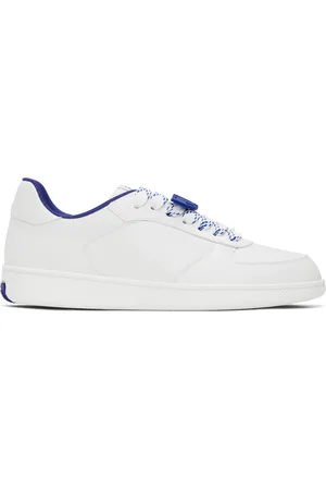 Burberry Baskets Terrace blanches en cuir