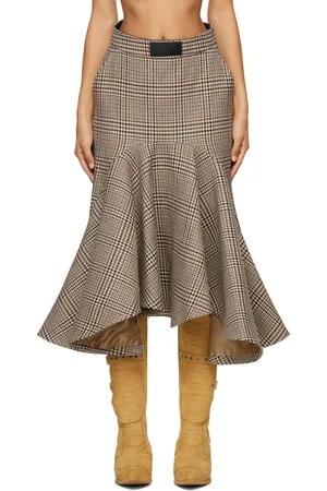 Vetements Jupe midi beige à godets