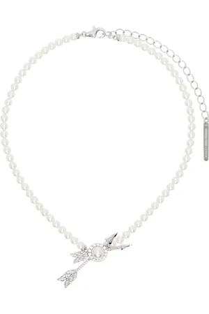 Shushu/Tong Collier blanc et argenté à perles et à flèches édition YVMIN