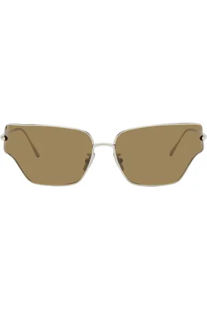 Loewe Lunettes de soleil enveloppantes argentées