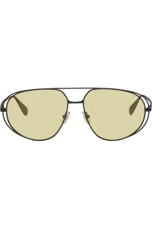 Bottega Veneta Lunettes de soleil aviateur noir et jaune