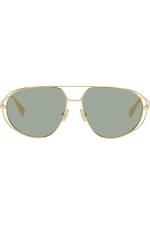 Bottega Veneta Lunettes de soleil aviateur dorées