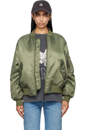 ANINE BING Blouson aviateur Leon kaki