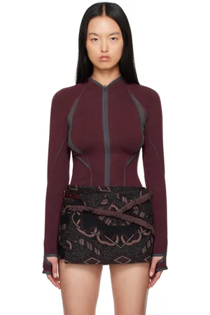 Hyein Seo Blouson bourgogne à découpe