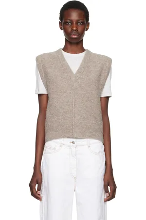 Lauren Manoogian Gilet brun à col en V