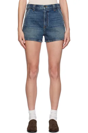 Khaite Short Bacalo indigo en denim