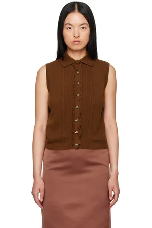 Shushu/Tong Cardigan brun à col classique