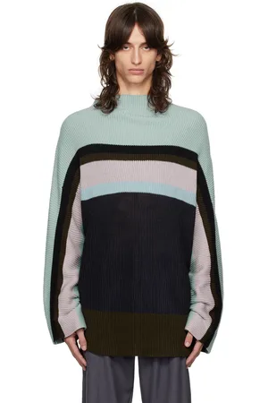 Kiko Kostadinov Pull Essick bleu et gris à rayures