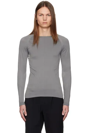 GR10K T-shirt à manches longues gris en jersey technique exclusif à SSENSE