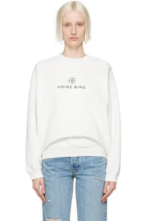 ANINE BING Pull molletonné Jaci blanc