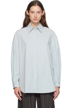 AMOMENTO Chemise surdimensionnée bleue