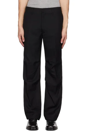 Solid Pantalon noir à nervures