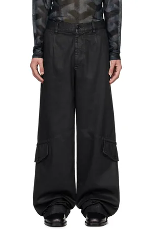 DRIES VAN NOTEN Pantalon cargo décontracté noir