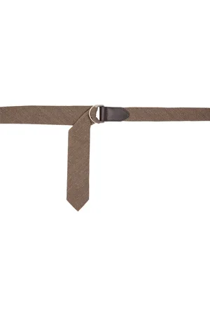 DRIES VAN NOTEN Ceinture de style cravate brune