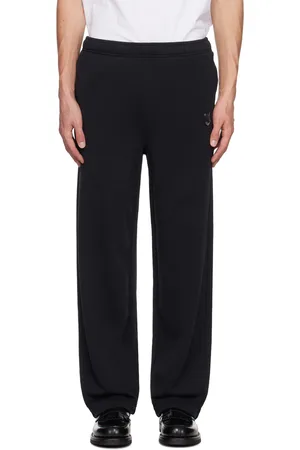 Maison Kitsuné Pantalon de survêtement noir à écusson à logo de renard