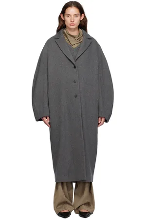 LE 17 SEPTEMBRE Manteau gris à manches bouffantes