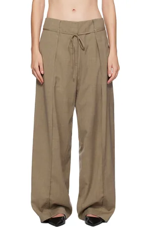 LE 17 SEPTEMBRE Pantalon beige à cordon coulissant