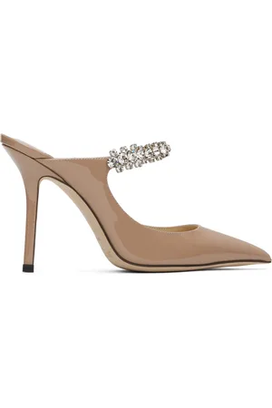Jimmy Choo Chaussures à talon aiguille 100 taupe à bride Bing