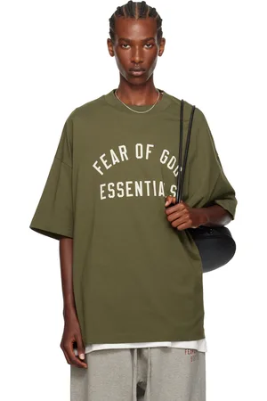 FEAR OF GOD T-shirt kaki à col ras du cou