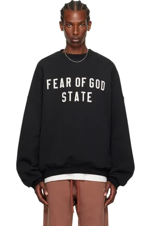 FEAR OF GOD Pull molletonné noir à col ras du cou