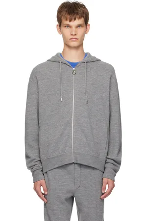 Solid Pull à capuche gris à glissière