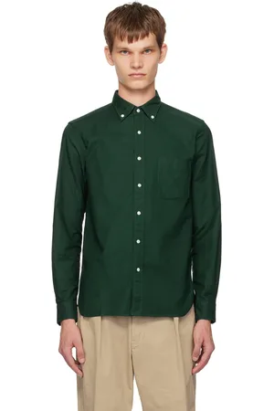 Beams Chemise verte à boutons