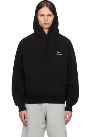 Ami Pull à capuche noir à logos