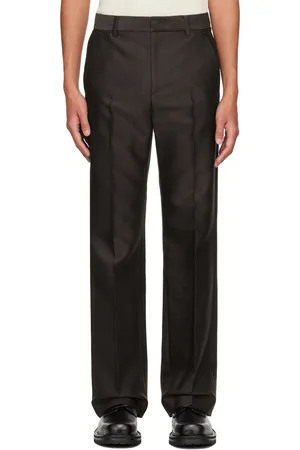 SYSTEM Pantalon semi-évasé brun