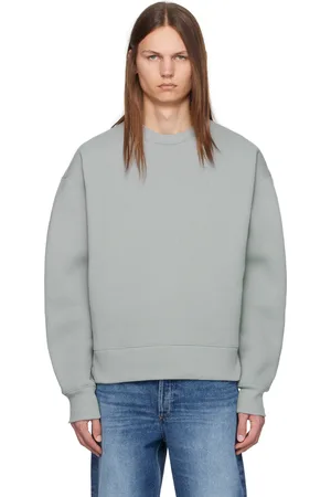 Ami Pull molletonné bleu à logo Ami de cœur