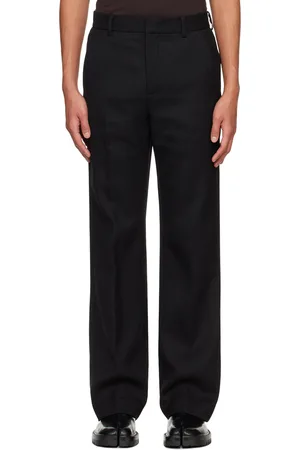 SYSTEM Pantalon semi-évasé noir