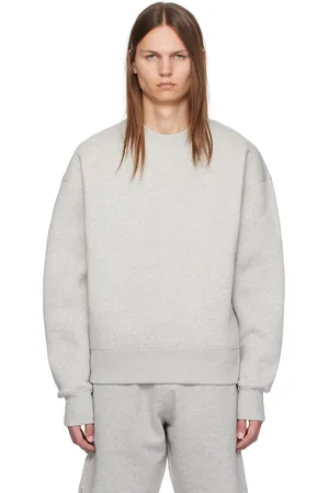 Ami Pull molletonné gris à logo Ami de cœur